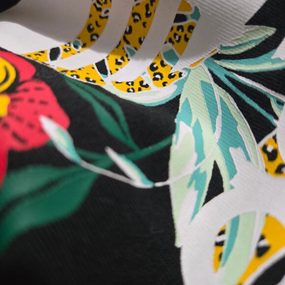 Adidas HER Studio London Floral Trefoil Dress Black Long Sleeve Mini Logo Medium - Picture 9 of 15